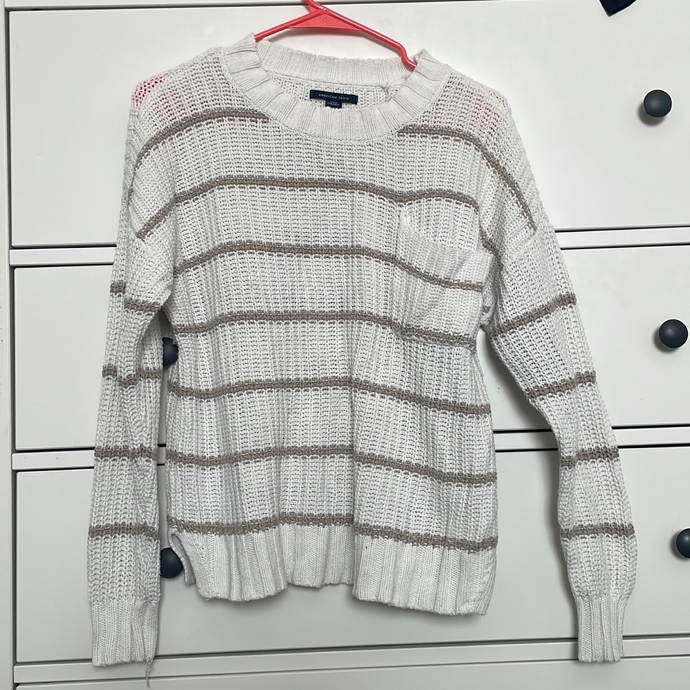 American Eagle Oversized Striped Knitted Sweater